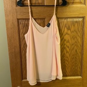 Torrid light pink double layer tank